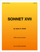 Sonnet XVII SATB choral sheet music cover